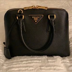 Prada Saffiano Lux, Small with Extra Strap
